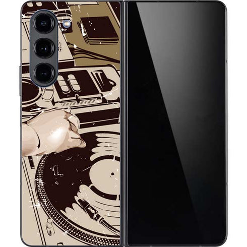 DJ Spinning Galaxy Z Fold5 5G Skin